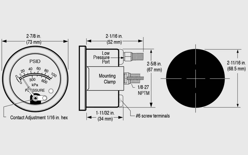 Dimensions A25DP